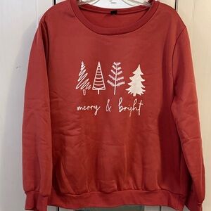 SHEIN Red 'Merry & Bright' Sweater